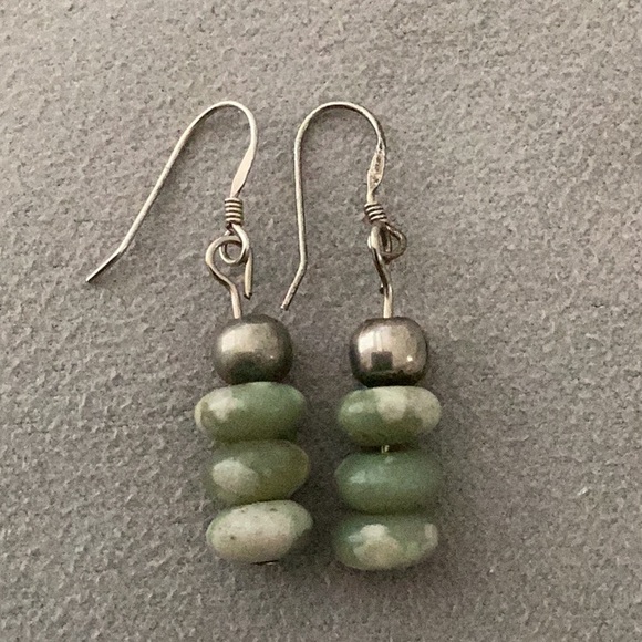 Genuine Stone Beaded Sterling Silver Earring Trio - Picture 5 of 8